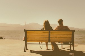 Couple on bench